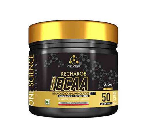 One Science Recharge Bcaa, Intra/Pre Workout Drink For Muscle Recovery- 50 Servings - RED RASPBERRY