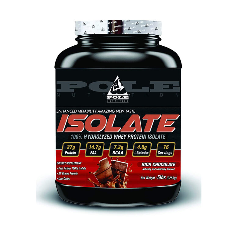 Pole Nutrition Isolate 100% Hydrolyzed Whey Protein Powder - 5 Lbs