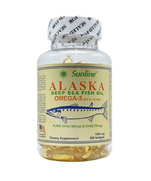 Sunline Alaska Deep Sea Fish Oil Omega-3, 100 Softgels