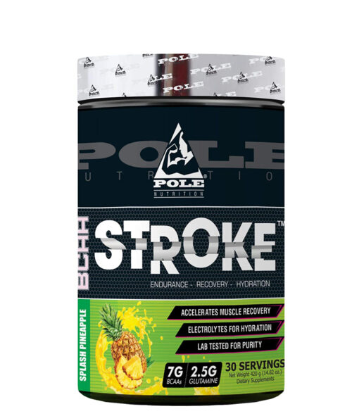 Pole Nutrition Stroke Bcaa, Intra Workout Drink For Energy & Recovery, 420 Grams - PINEAPPLE