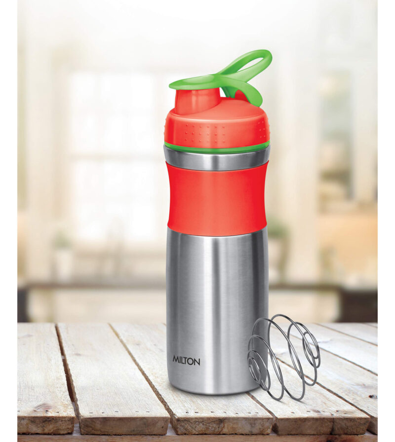 Milton Promix 800 Unisteel Stainless Steel Bottle For Gym And Home Use, 800 Ml - RED