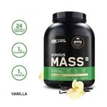 ON (Optimum Nutrition) Serious Mass Gainer, Muscle Mass Gainer, 3kg (6.6 Lbs) - VANILLA