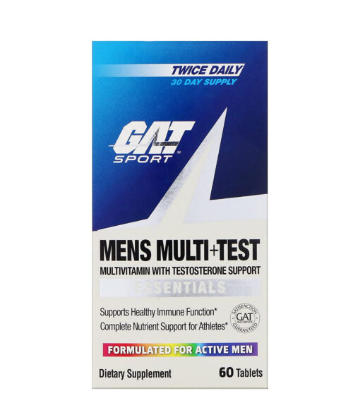 Gat Sports Mens Multi+Test, Testosterone booster with Multivitamin Dietry Supplements (60 Tablets)