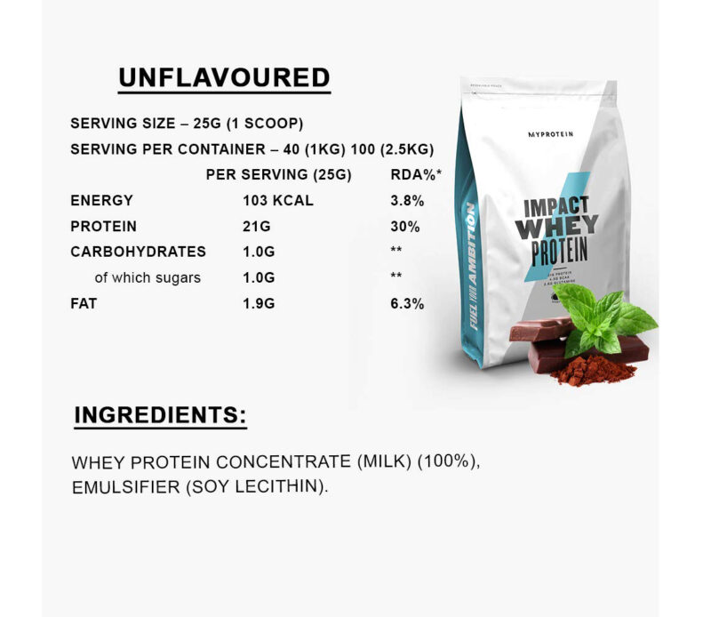 My Protein Impact Whey Protein Powder, 21g Protein, 4.5 Bcaa, 3.6g Glutamine,100 Servings - BANANA