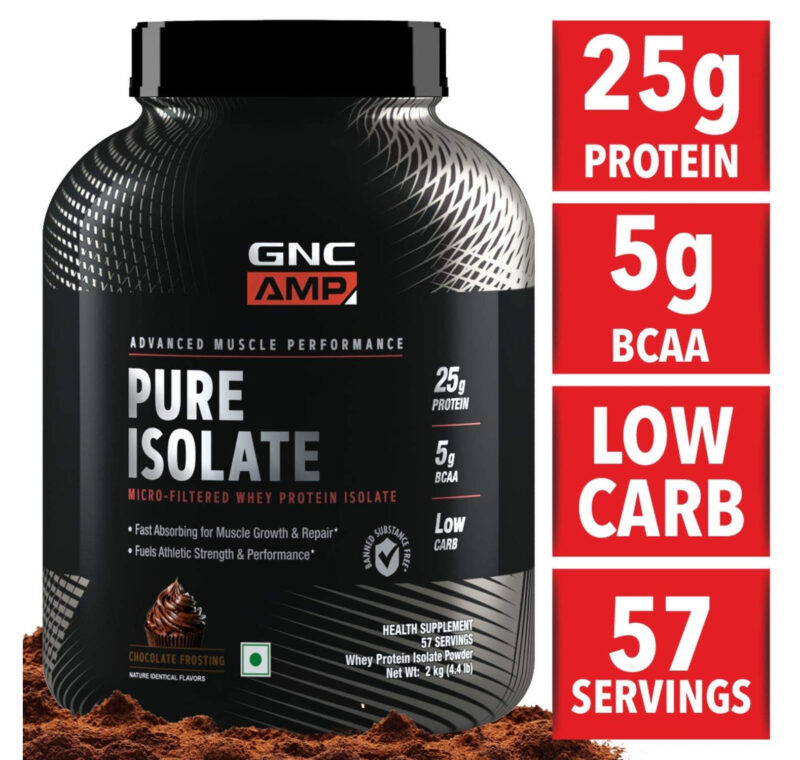 GNC AMP Pure Isolate Whey Protein Powder