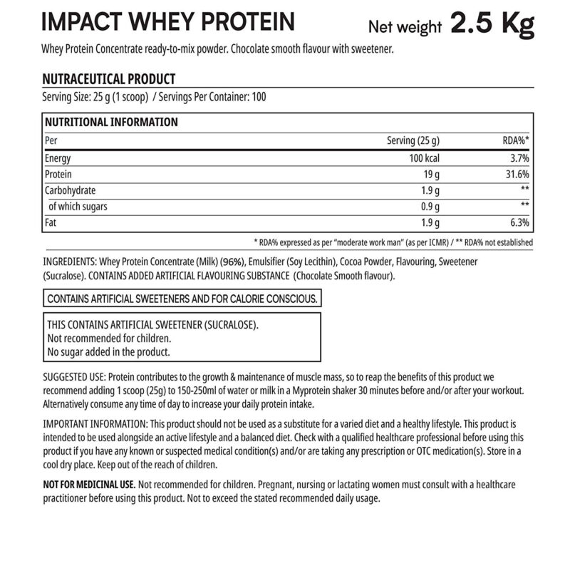 My Protein Impact Whey Protein Powder