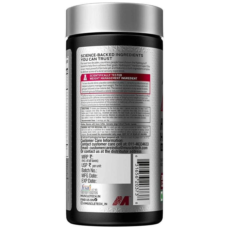 Muscletech Performance Series Hydroxycut Hardcore Super Elite- 100 Capsules