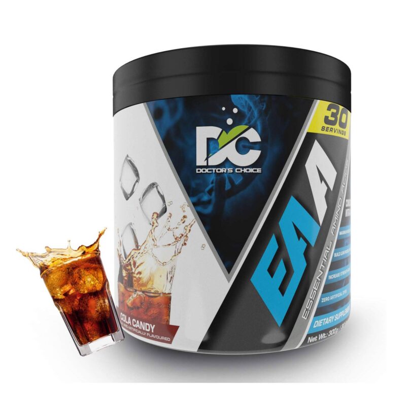 Doctor's Choice EAA (Essential Amino Acids) BCAA for Intra-Workout/Post Workout-300 Grams - COLA CANDY