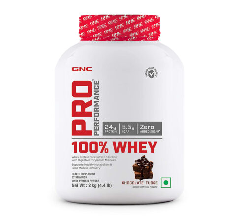 Gnc Pro Performance 100% Whey Protein Powder, Ideal Protein Blend For Women & Men- 2Kg - CHOCOLATE FUDGE