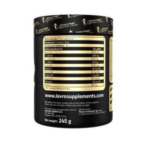 Kevin Levrone Rapid Muscle Recovery Agent Bcaa Defender Mid Workout Drink- 250 Grams