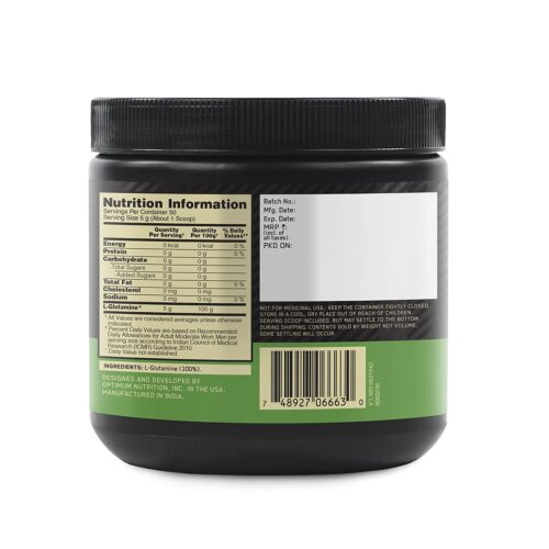 Optimum Nutrition Glutamine Powder For Muscle Recovery And Growth