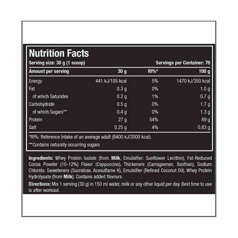 One Science Nutrition 100% Isogold Whey Protein 5 Lbs - 27g Protein, 5.3g Glutamine, 6.4g Bcaa- 5LBS - CAPPUCCINO