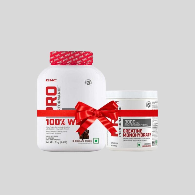 GNC Pro Performance 100% Whey Protein Powder with GNC Pro Performance Creatine Monohydrate