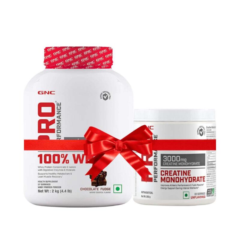 GNC Pro Performance 100% Whey Protein Powder with GNC Pro Performance Creatine Monohydrate