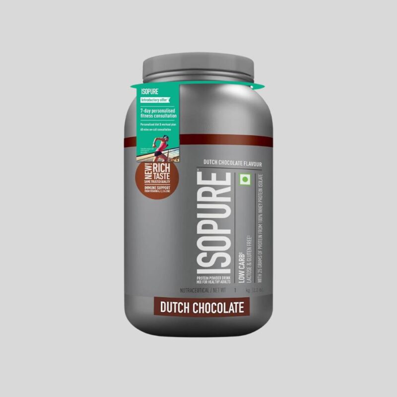 Isopure Zero Carb 100% Whey Protein Isolate Powder With 25g Protein- 4.41 LBS, 2 KG Dutch Chocolate