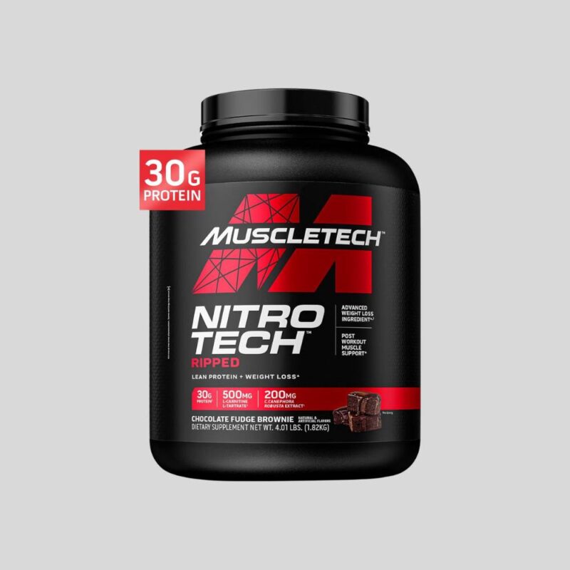 Muscletech Nitro-tech Ripped Low Fat Lean Whey Protein (Chocolate Fudge Brownie, 2kg)