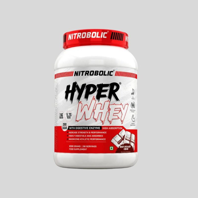 Nitrobolic Hyper Whey Protein: Amplify Your Workout Results, 24g Protein Per Servings