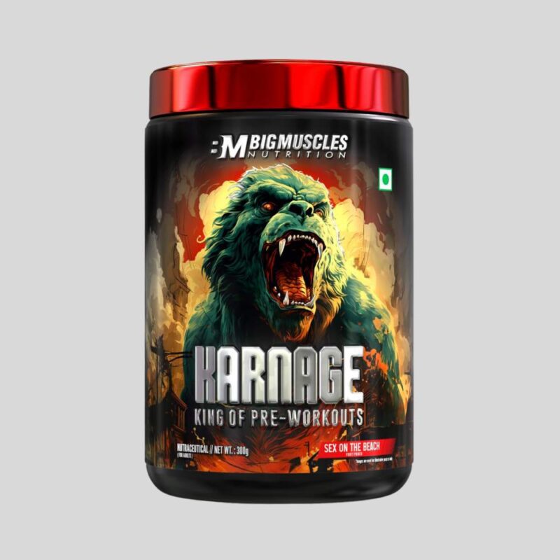 Bigmuscles Nutrition Karnage Preworkout, Xtreme Pump 60 Servings  (360g)