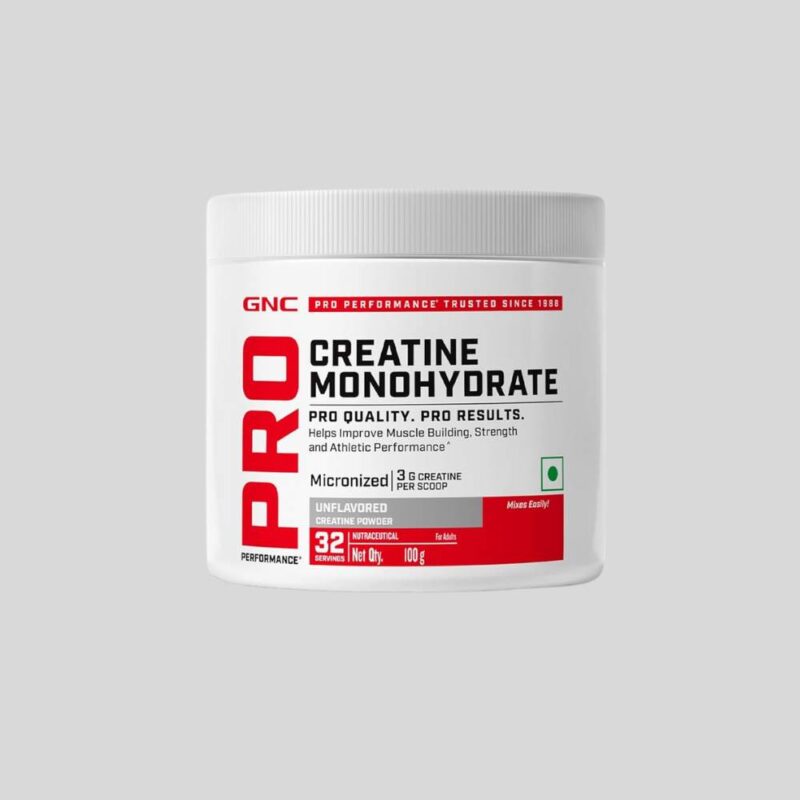 GNC Pro Performance Creatine Monohydrate, Creatine Micronized for Faster Absorption Unflavored 100 Grams