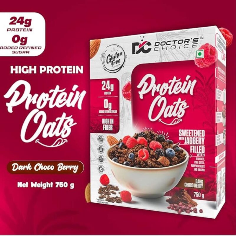 Doctor`s choice Protein Oats 750g, Protein 23g 1 Doctor`s choice Protein Oats 750g, Protein 23g