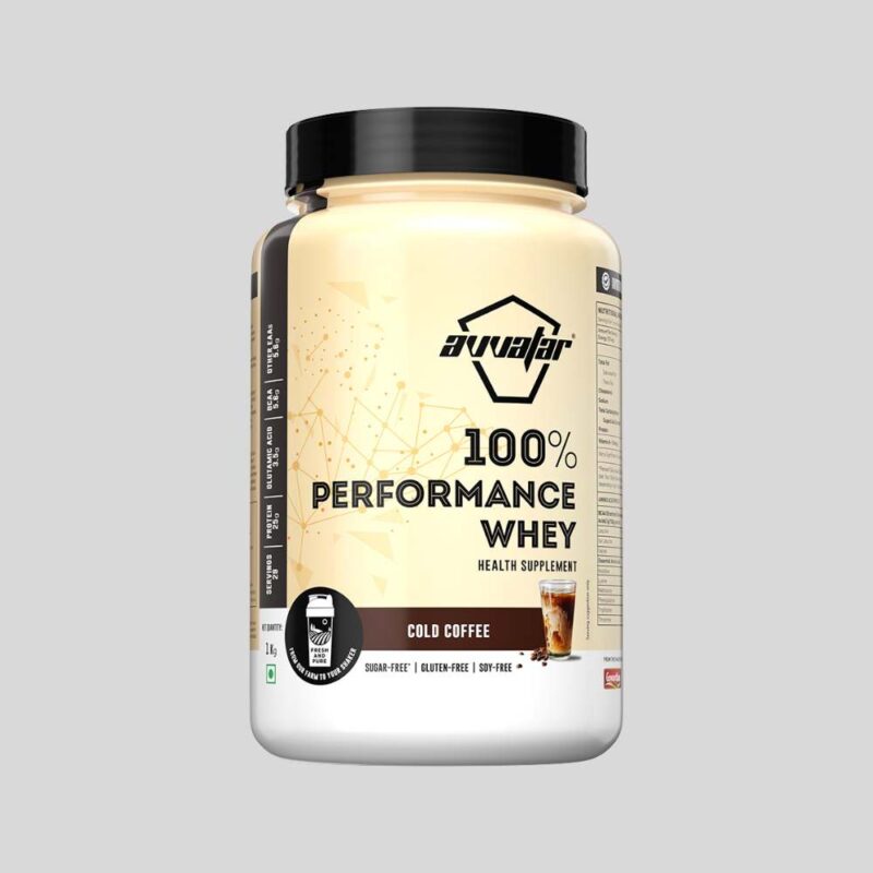 Avvatar Performance Whey Protein 1kg| 100% Performance Whey with 29 Servings|