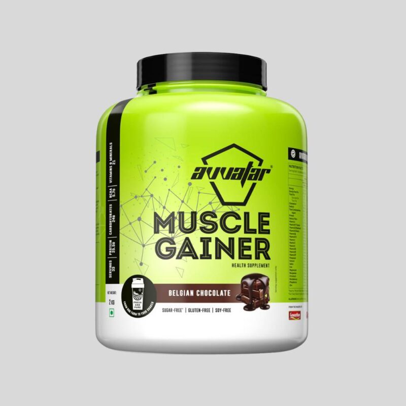 Avvatar Sports Nutrition Muscle Gainer,Belgian Chocolate and Cafe Mocha Flavour