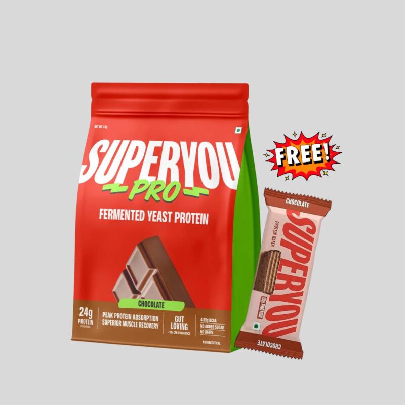Superyou Pro Fermented Yeast Protein with free Protein Wafer Bar- 1kg Pack