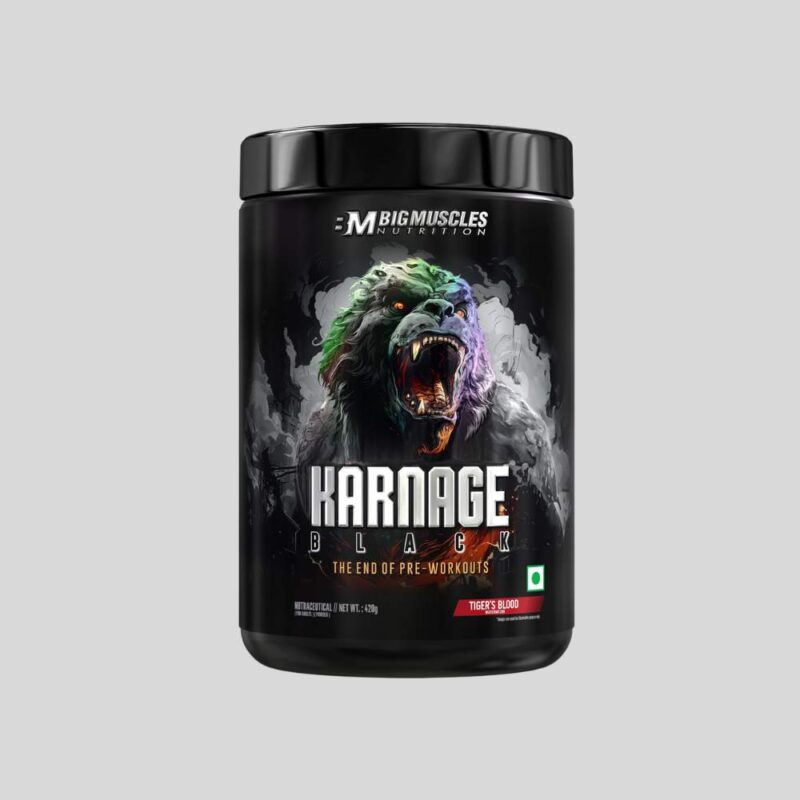 Bigmuscles Nutrition Karnage Black Pre workout, Massive Pump, 420g