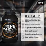 QNT Prime Whey Protein Powder| Triple Blend of Whey Isolate, Concentrate & Hydroslate| Pack of 2kg 4 Q45