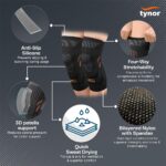 Tynor Sports Knee Cap Air Pro | Quick Sweat Drying|Enhances Performance| 1 Pair| 4 TY2