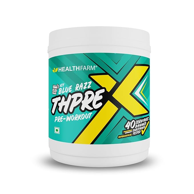 Healthfarm Nutrition ThpreX Pre Workout, Blue Razz, 40 Servings, 500g 1 Healthfarm Nutrition ThpreX Pre Workout, Blue Razz, 40 Servings, 500g